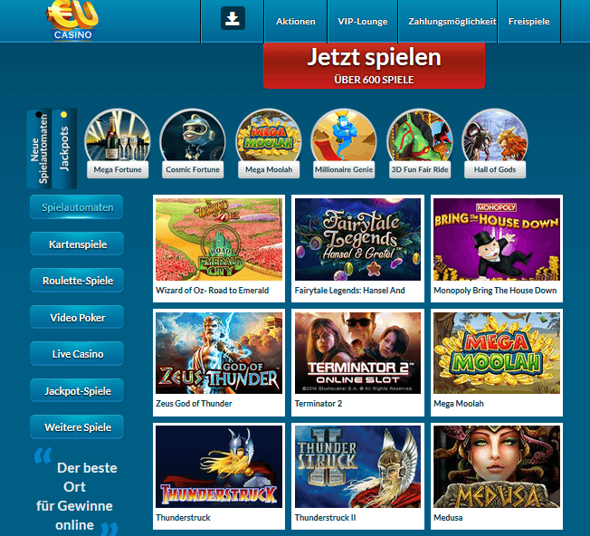 Online Casino Regeln EU Casino Games